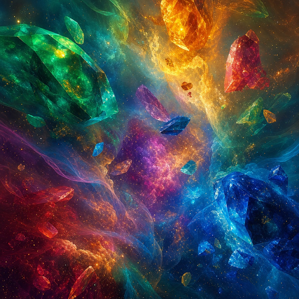 Preview for Colorful Cosmic Prism Halos Background