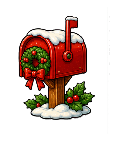 Preview for Holiday Mailbox Christmas Sticker Graphic