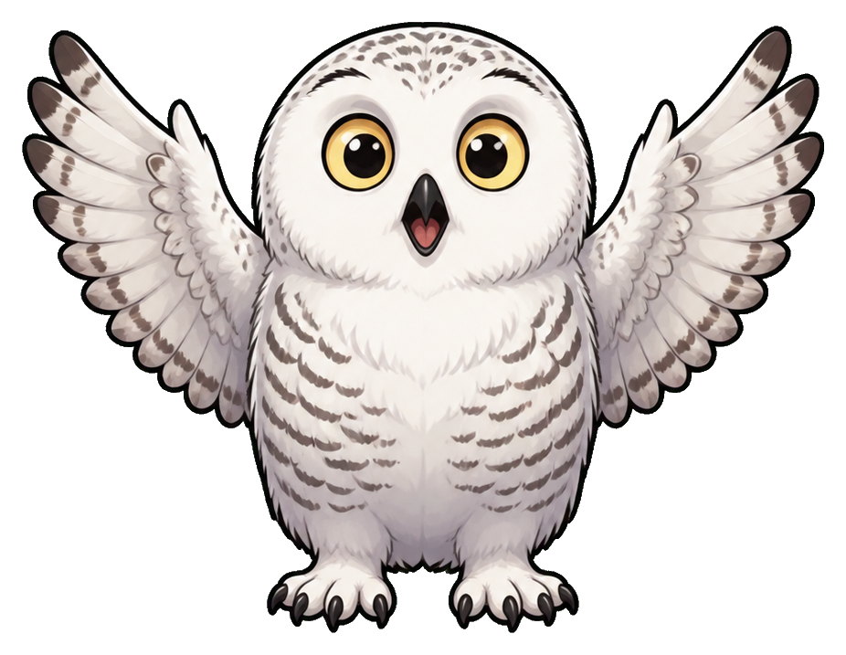 Preview for Surprised Snowy Owl Sticker