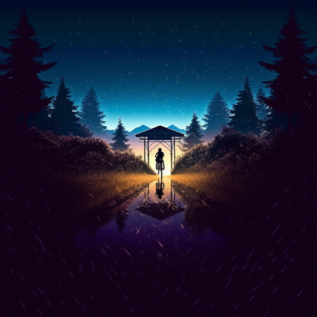 Preview for Mystical-nighttime-gazebo-ai-images-background-372f6