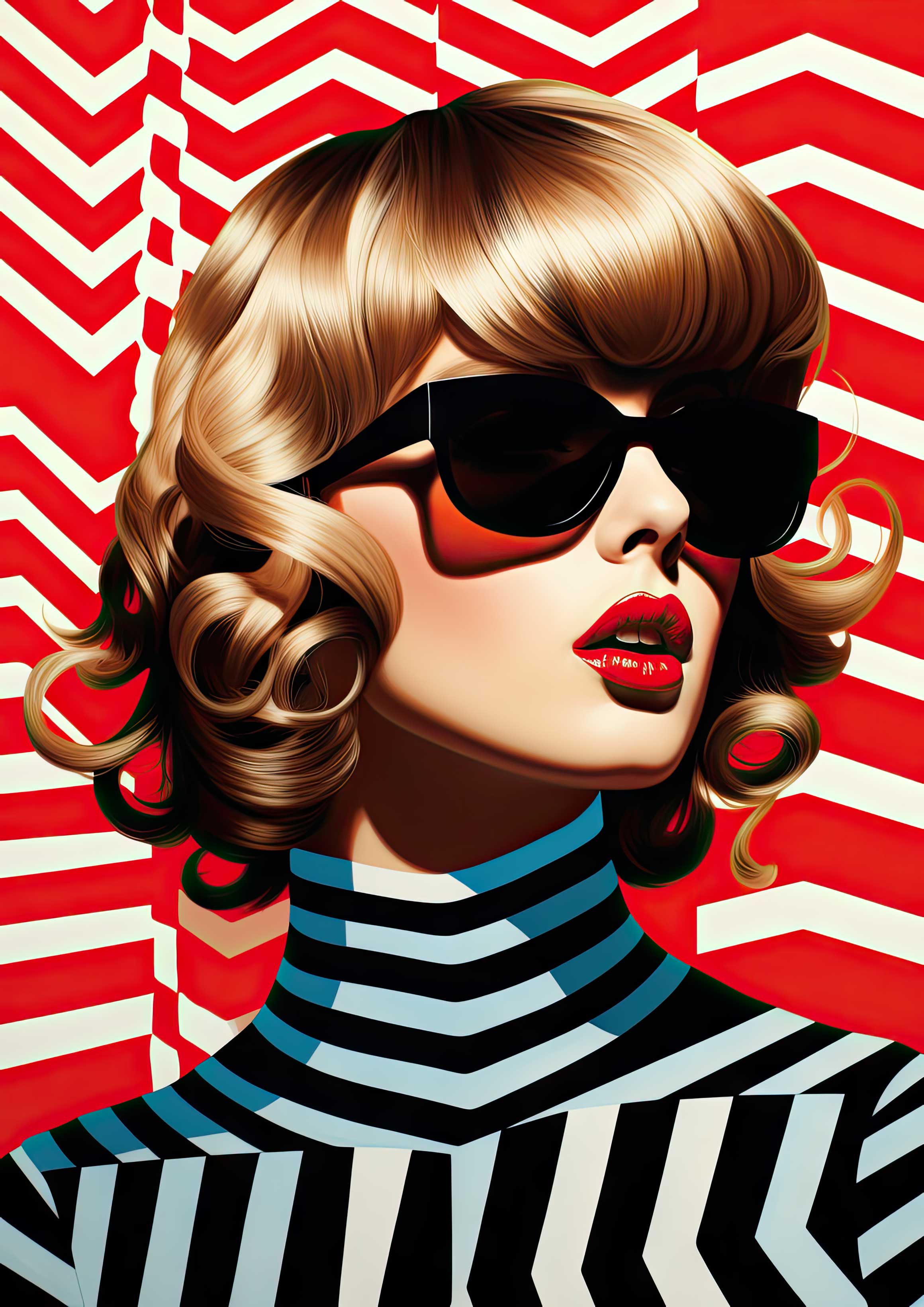 Preview for Stylish-woman-sunglasses-chevron-taylor-swift-background-c7448