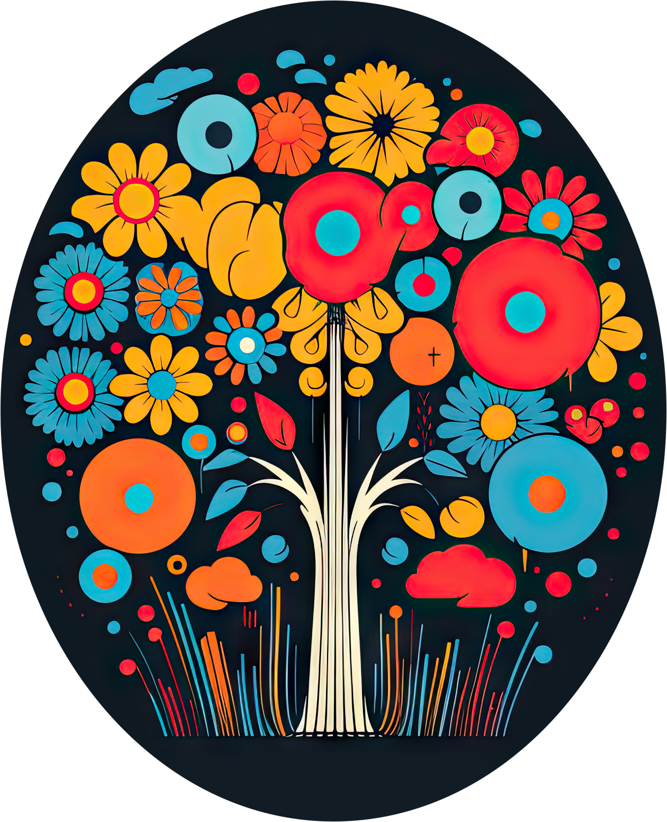 Preview for Vibrant-floral-tree-illustration-logo-flower-sticker-a9f6a