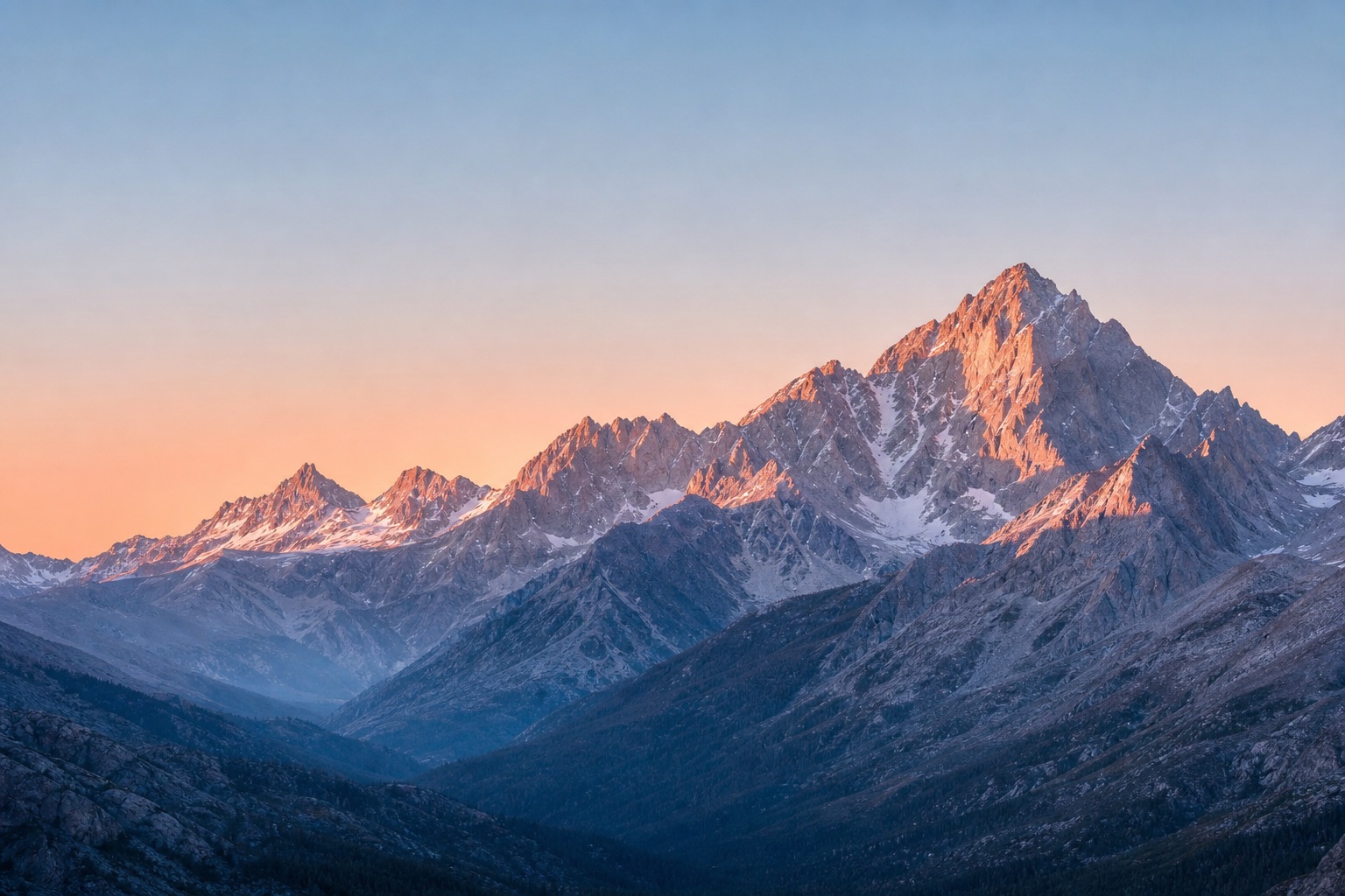 Preview for Alpenglow Mountain Background Stock Image