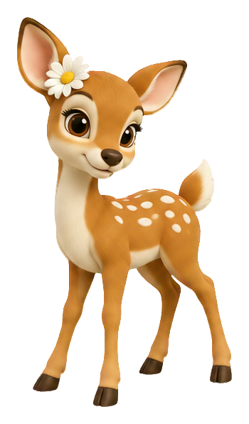 Preview for 3d Garden Animals Fawn With Flower