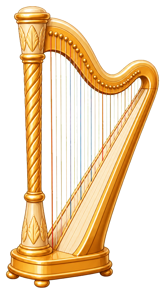 Preview for Harp Sticker Graphic For Designs