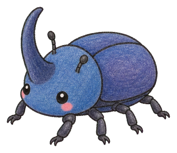 Preview for Blue Rhinoceros Beetle Sticker