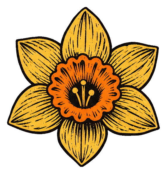 Preview for Orange Daffodil Sticker