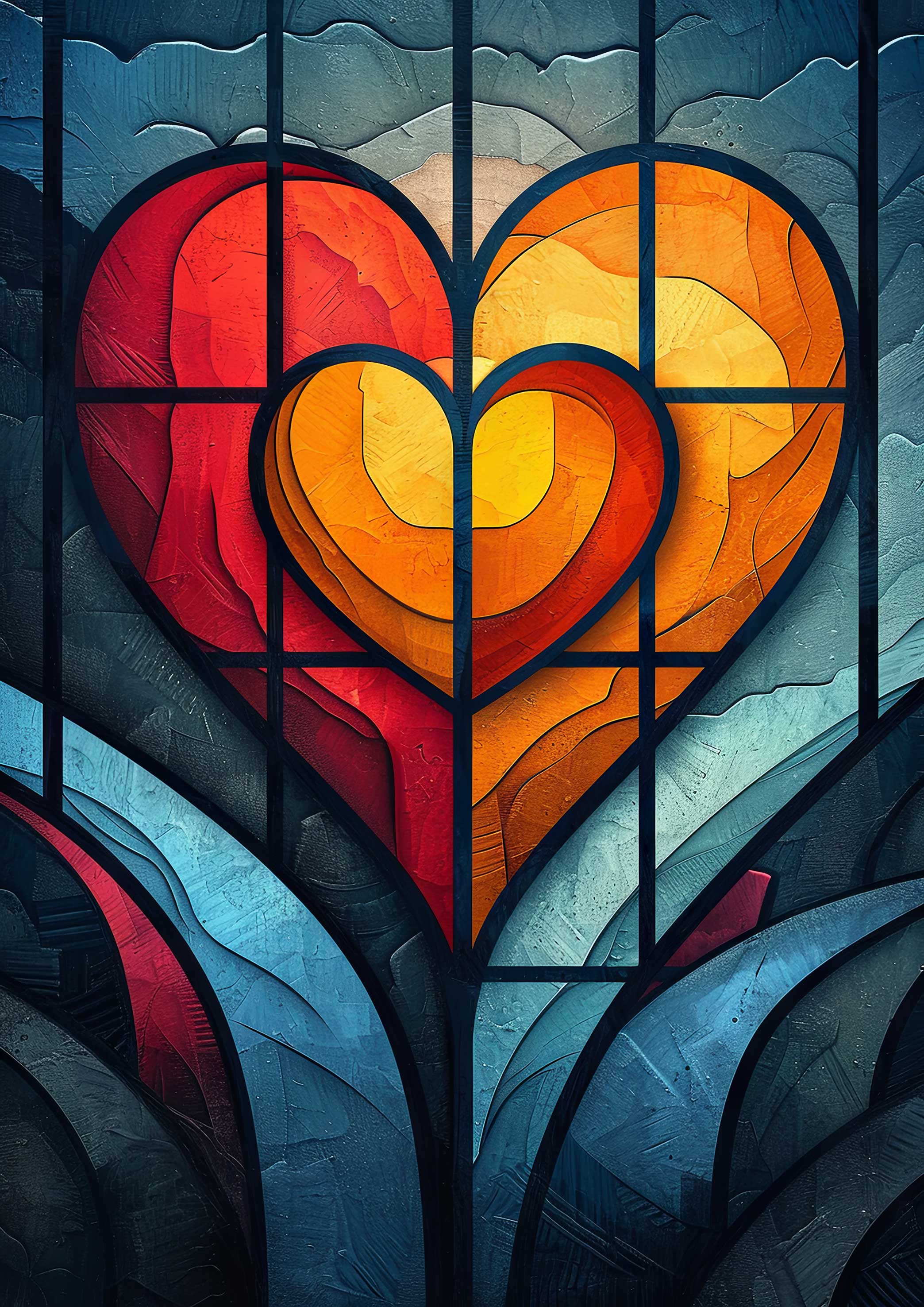 Preview for Stained-glass-heart-art-love-background-56720