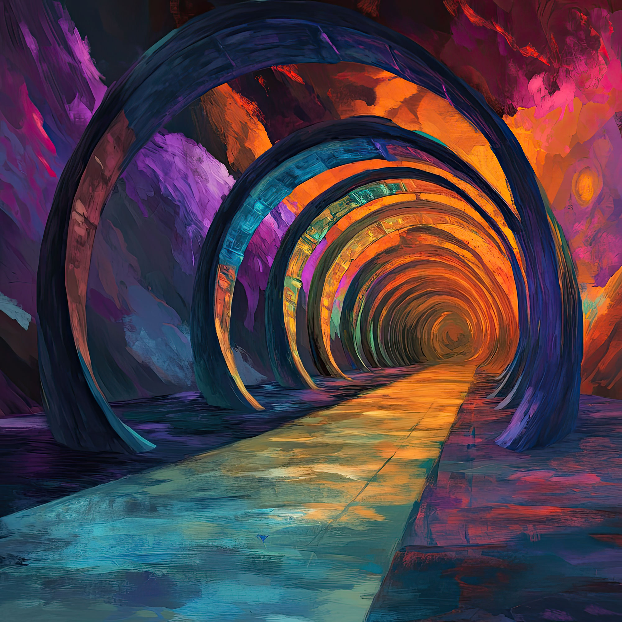 Preview for Vibrant-tunnel-art-sci-fi-backdrop-background-c97a2
