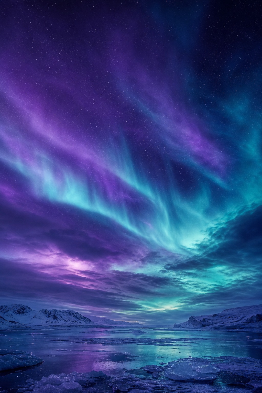 Preview for Aurora Sky Glow Stock Background