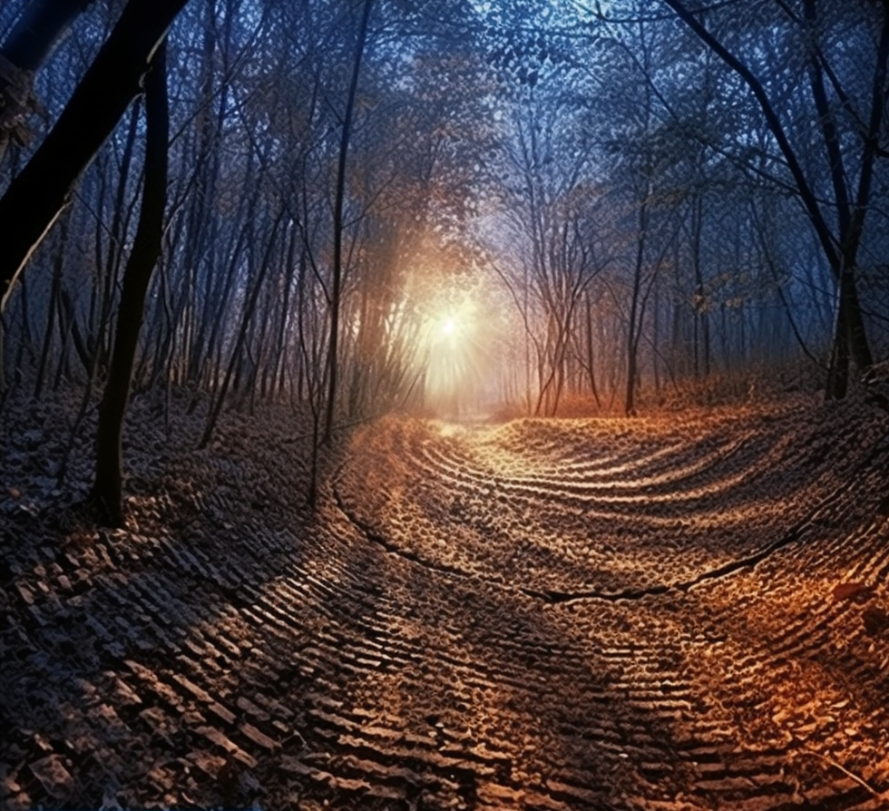 Preview for Mysterious-forest-pathway-dusk-ai-images-background-435ee