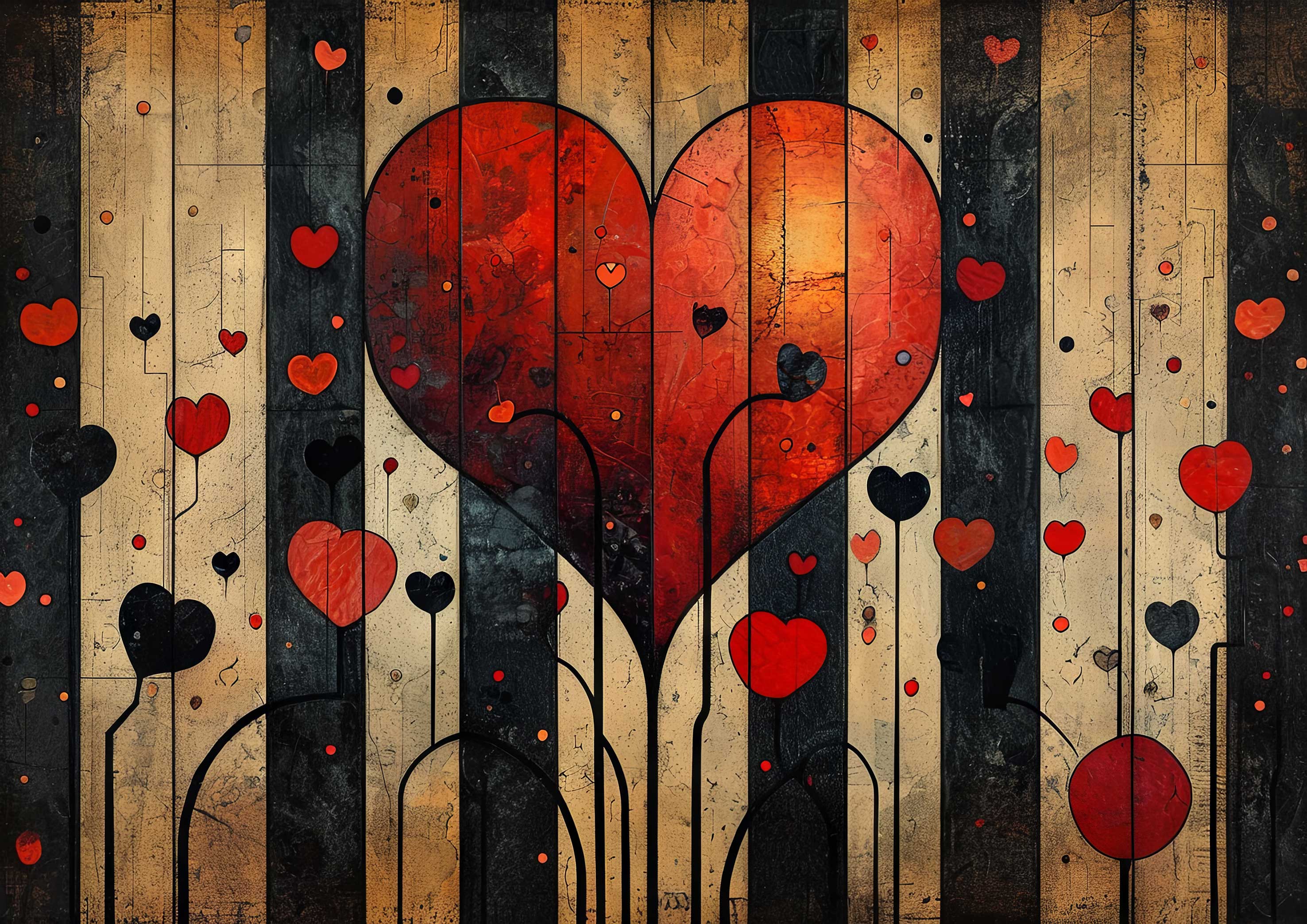 Preview for Vintage-heart-design-template-love-background-032aa