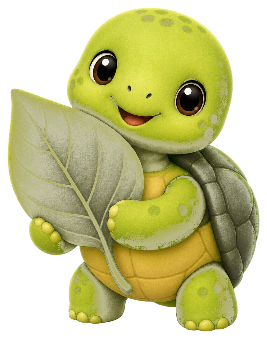 Preview for Cute Turtle Leaf Sticker