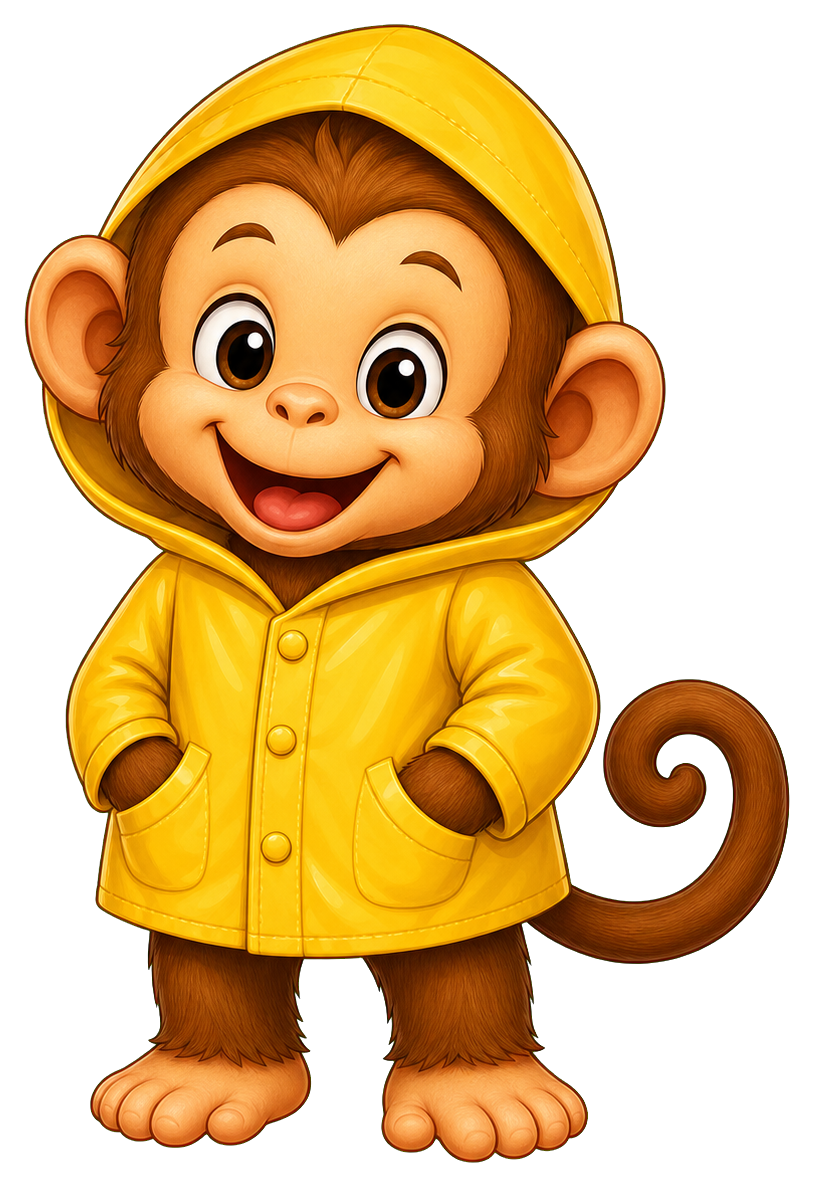 Preview for Monkey Raincoat Sticker