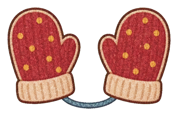 Preview for Cranberry Christmas Mitten Pair Sticker