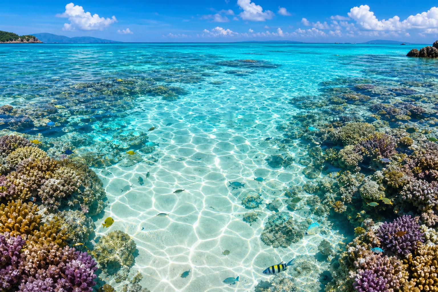 Preview for Tropical Reef Water Stock Background