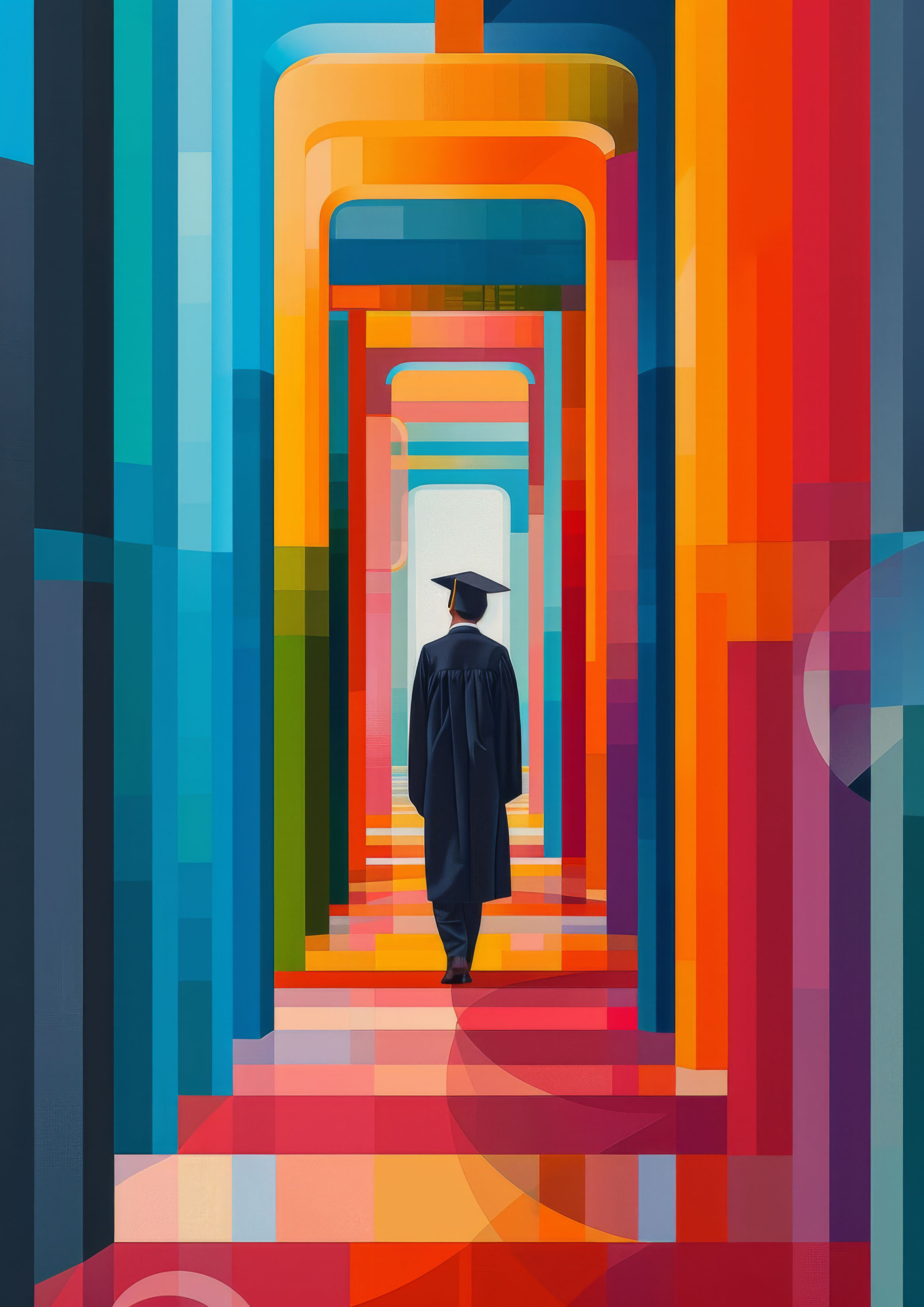 Preview for Graduate-colorful-corridor-graduation-background-3cd6d