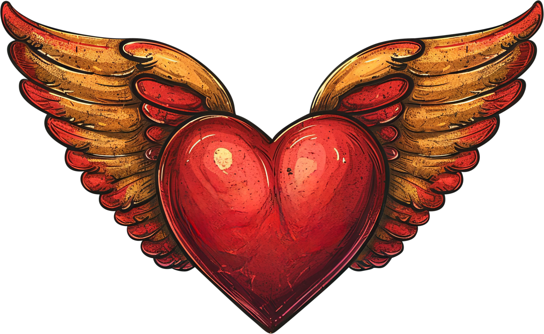 Preview for Heart-with-wings-symbolism-classic-hearts-sticker-aeb2d