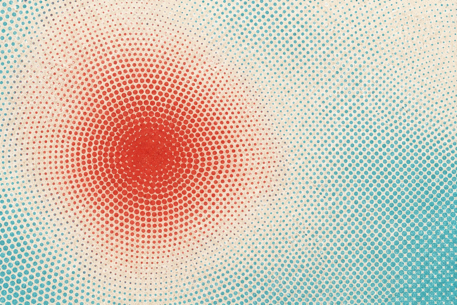 Preview for Cyan Red Radial Dot Bloom Background