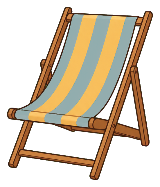 Preview for Striped Beach Chair Sticker