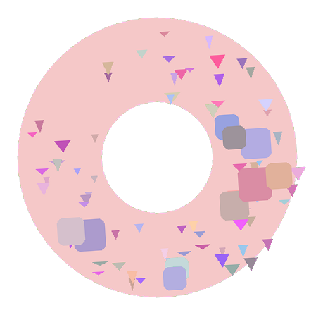 Preview for Abstract Mosaic Donut Sticker