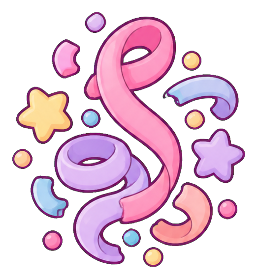 Preview for Ribbon Confetti Sticker For Birthday Designs
