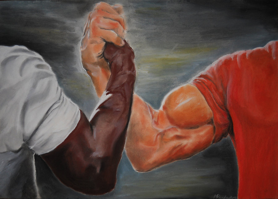 Preview for Arm-wrestling-unity-human-meme-background-72465