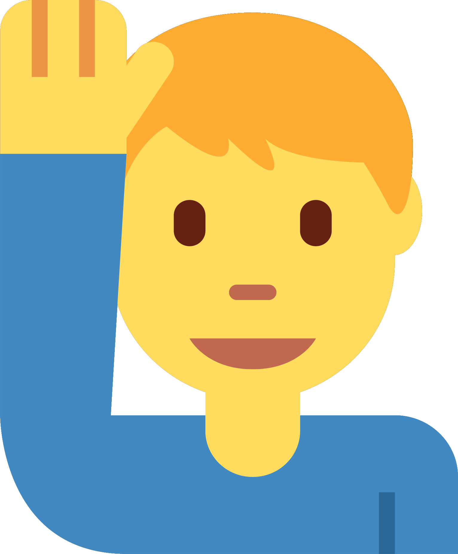 Preview for Friendly-cartoon-character-waving-emoji-classic-sticker-e091d