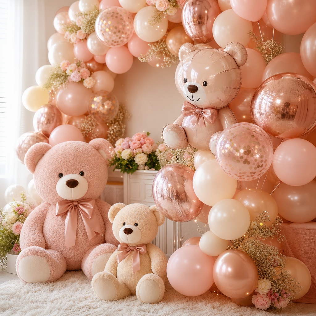 Preview for Pastel Baby Shower Balloons Stock Background