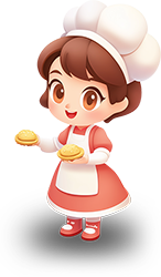 Preview for Cartoon-chef-girl-pancakes-character-sticker-050f1