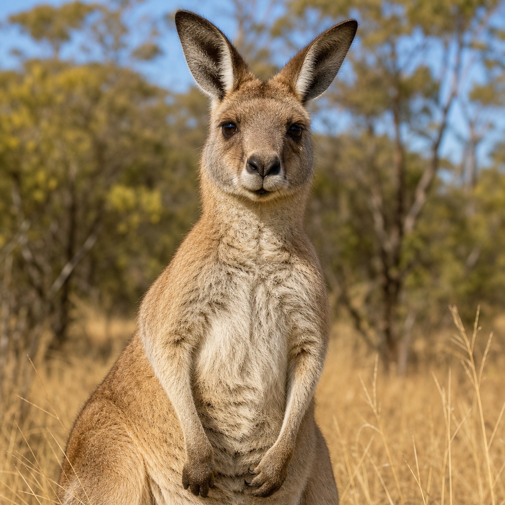 Preview for Kangaroo Portrait Stock Background