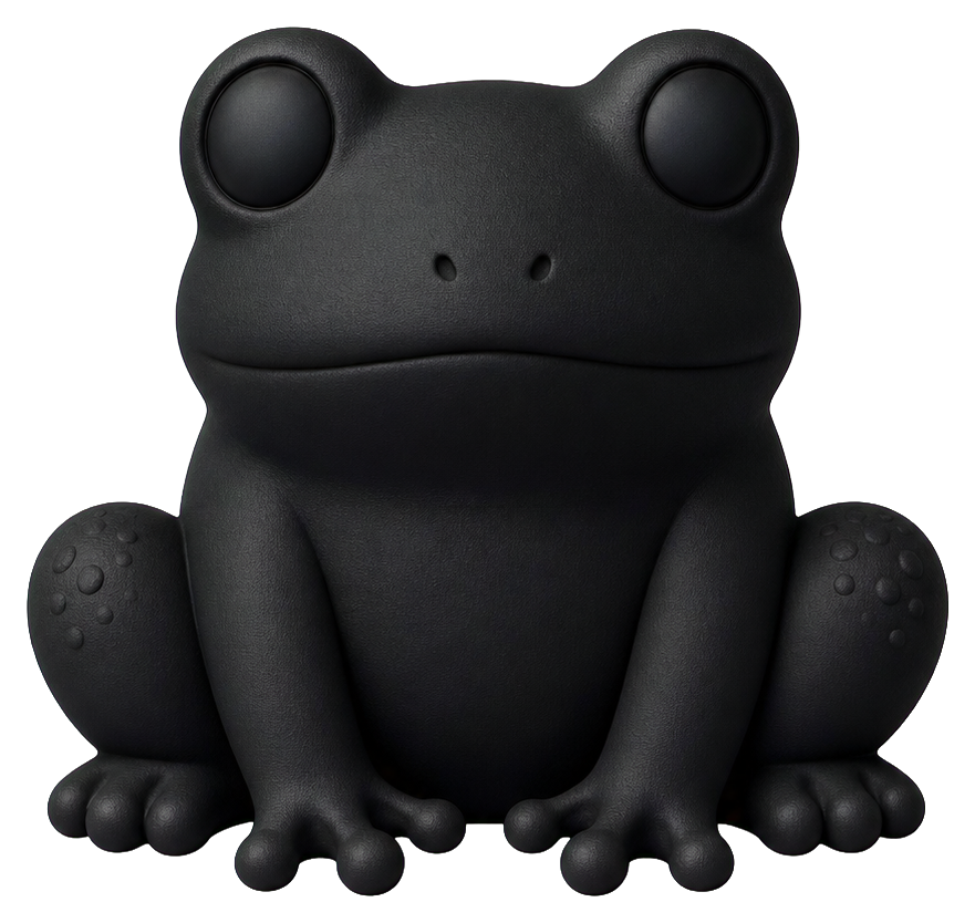 Preview for Black Frog Sticker