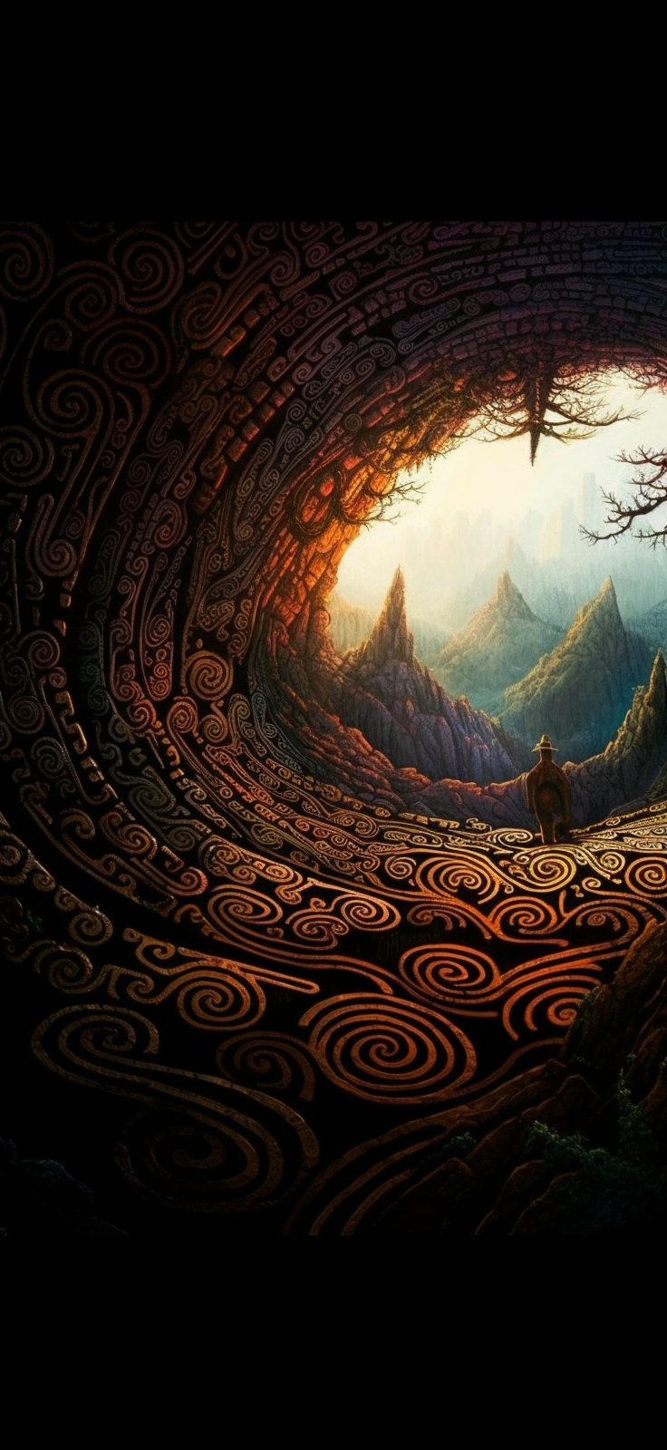 Preview for Mystical-tunnel-landscape-ai-phone-background-98d2e