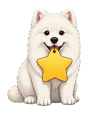 Preview for Samoyed Star Tag Sticker