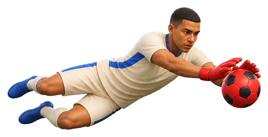 Preview for Diving Goalkeeper Soccer Sticker