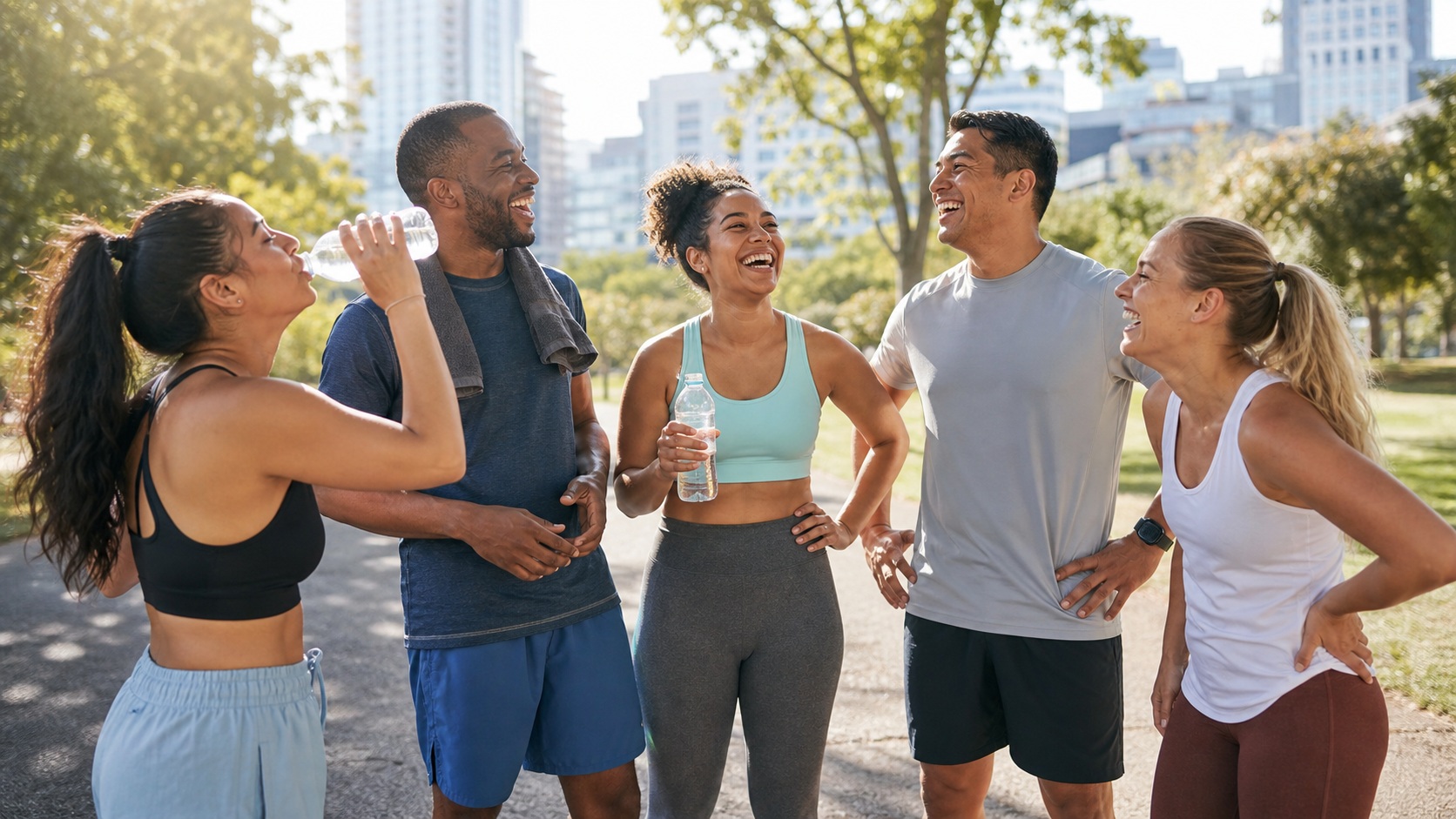 Preview for Post Run Friends Social Fitness Background
