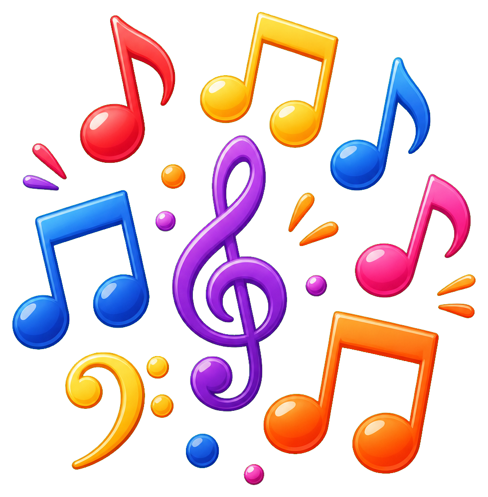 Preview for Music Notes Cluster Sticker