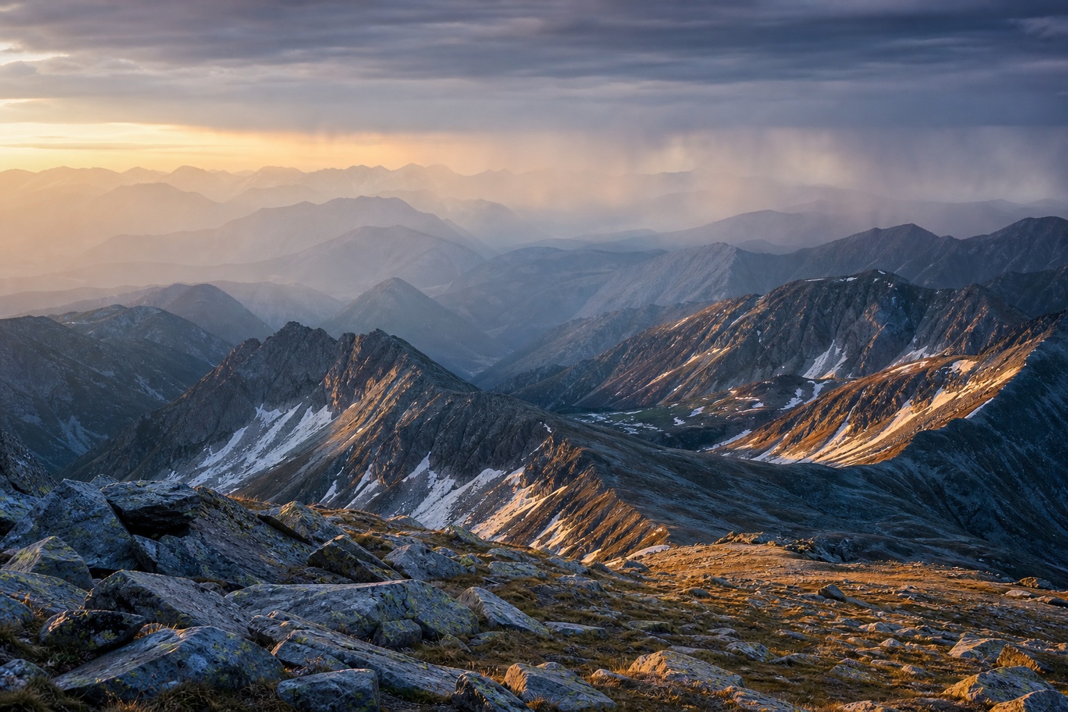Preview for Clear Dawn Mountain Ridge Background