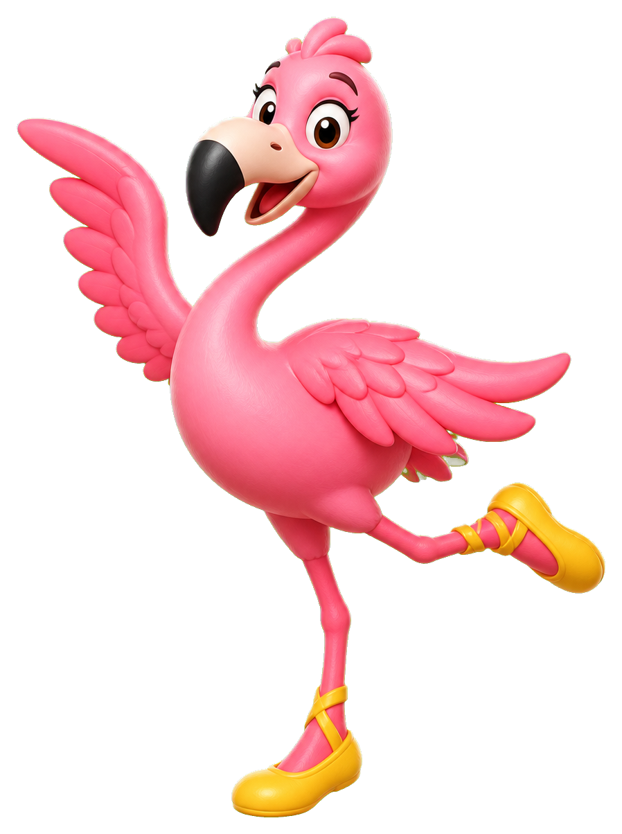 Preview for Flamingo Dancer Mascot Sticker