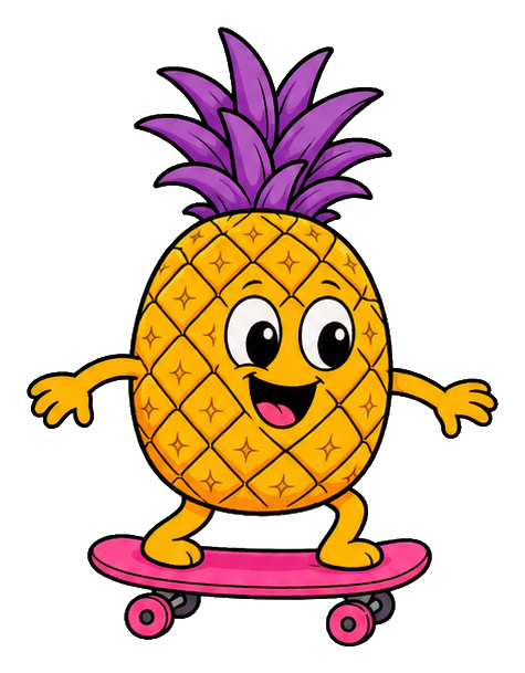 Preview for Pineapple Skateboard Sticker