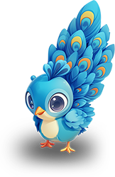 Preview for Cartoon-peacock-illustration-animal-sticker-3b1a1