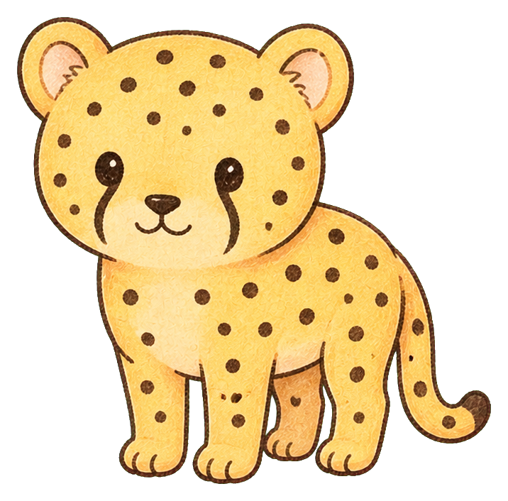 Preview for Cute Cheetah Sticker Graphic