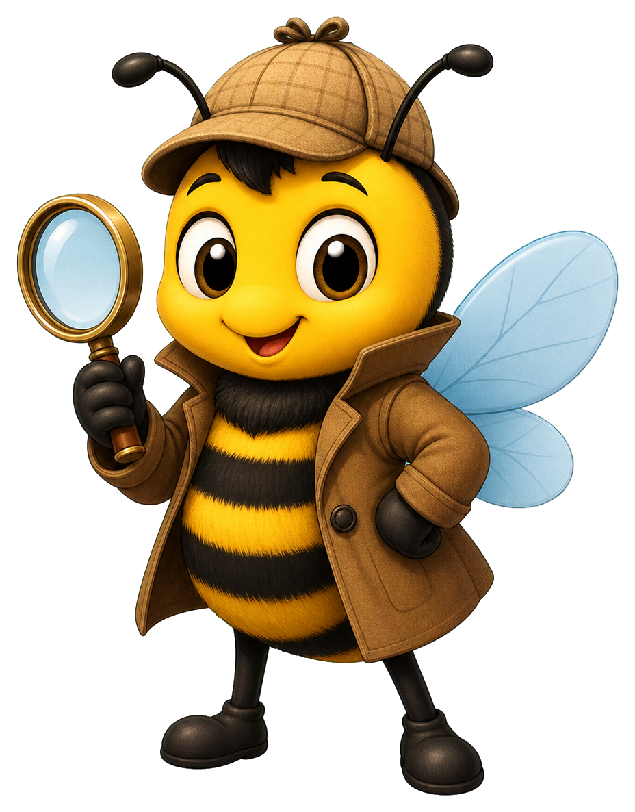Preview for Detective Bee Sticker Graphic