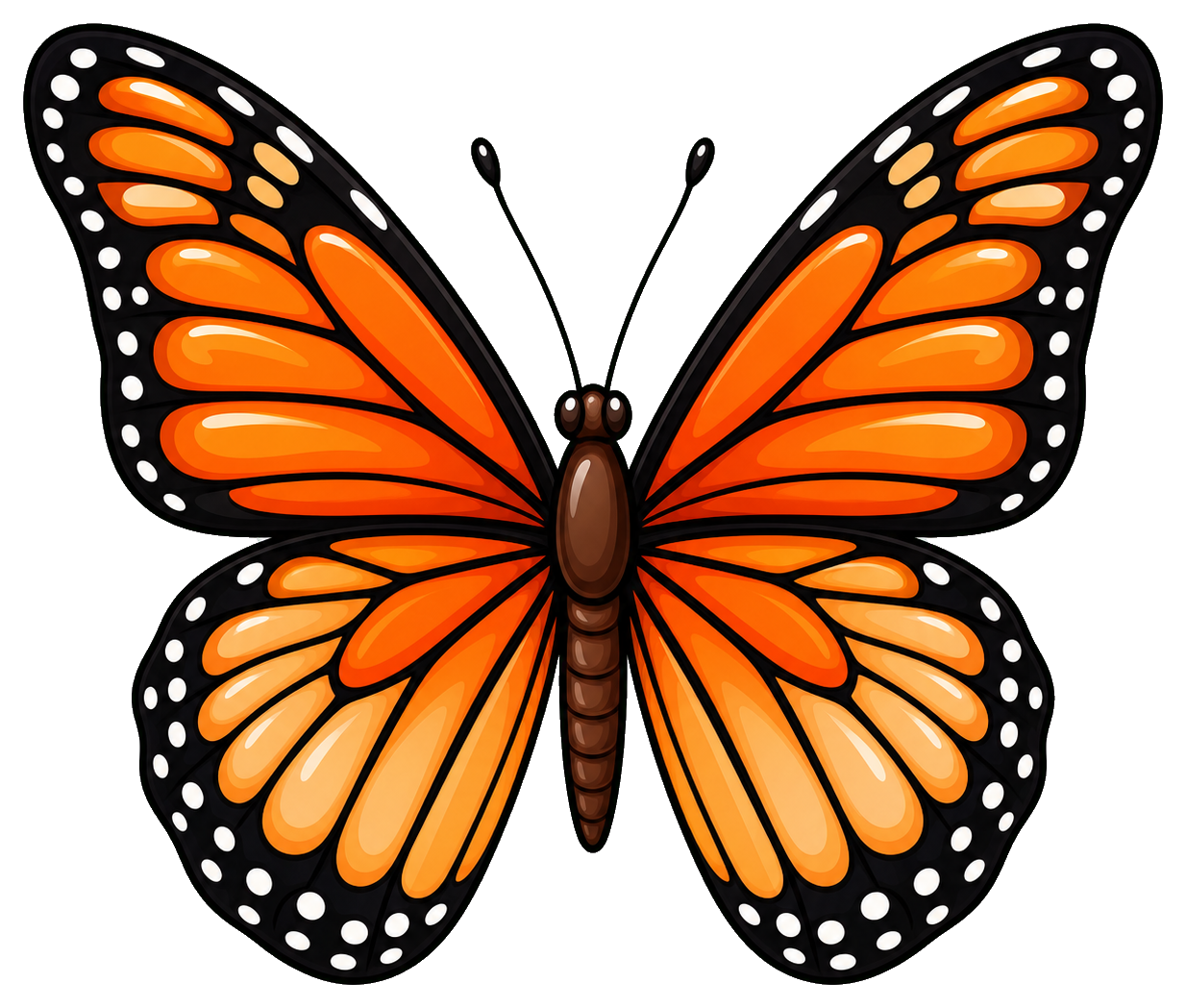 Preview for Orange Black Monarch Butterfly Sticker