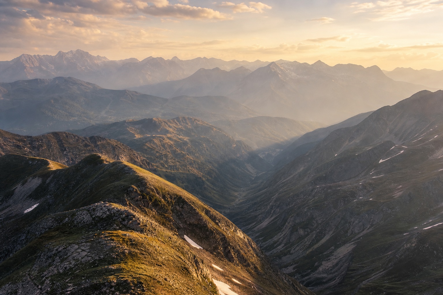 Preview for Golden Alpine Mountain Background Stock Image
