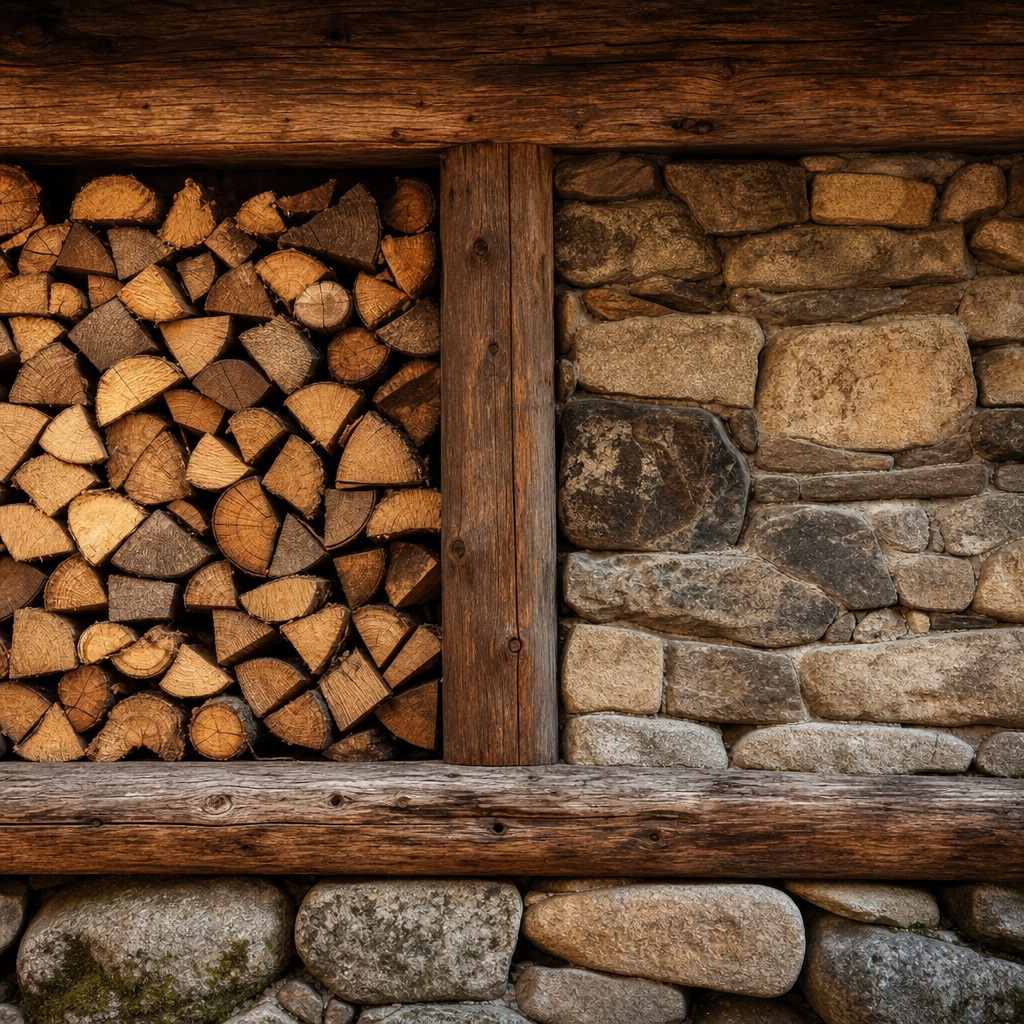 Preview for Square Cabin Firewood Wall Background