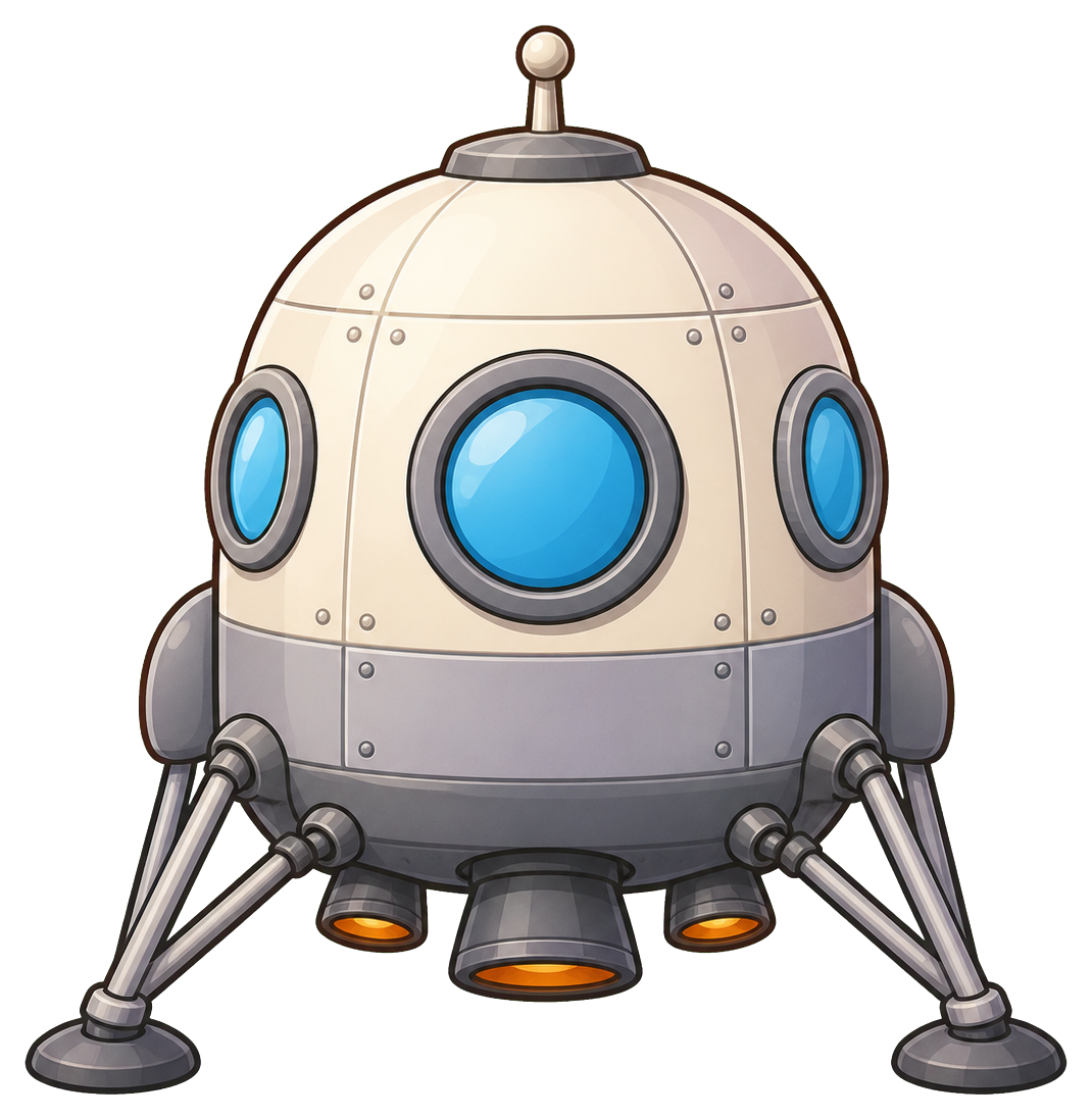 Preview for Blank Moon Lander Sticker