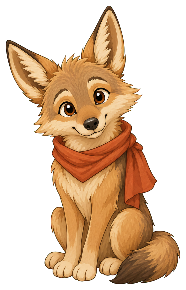 Preview for Coyote Sticker With Desert Scarf