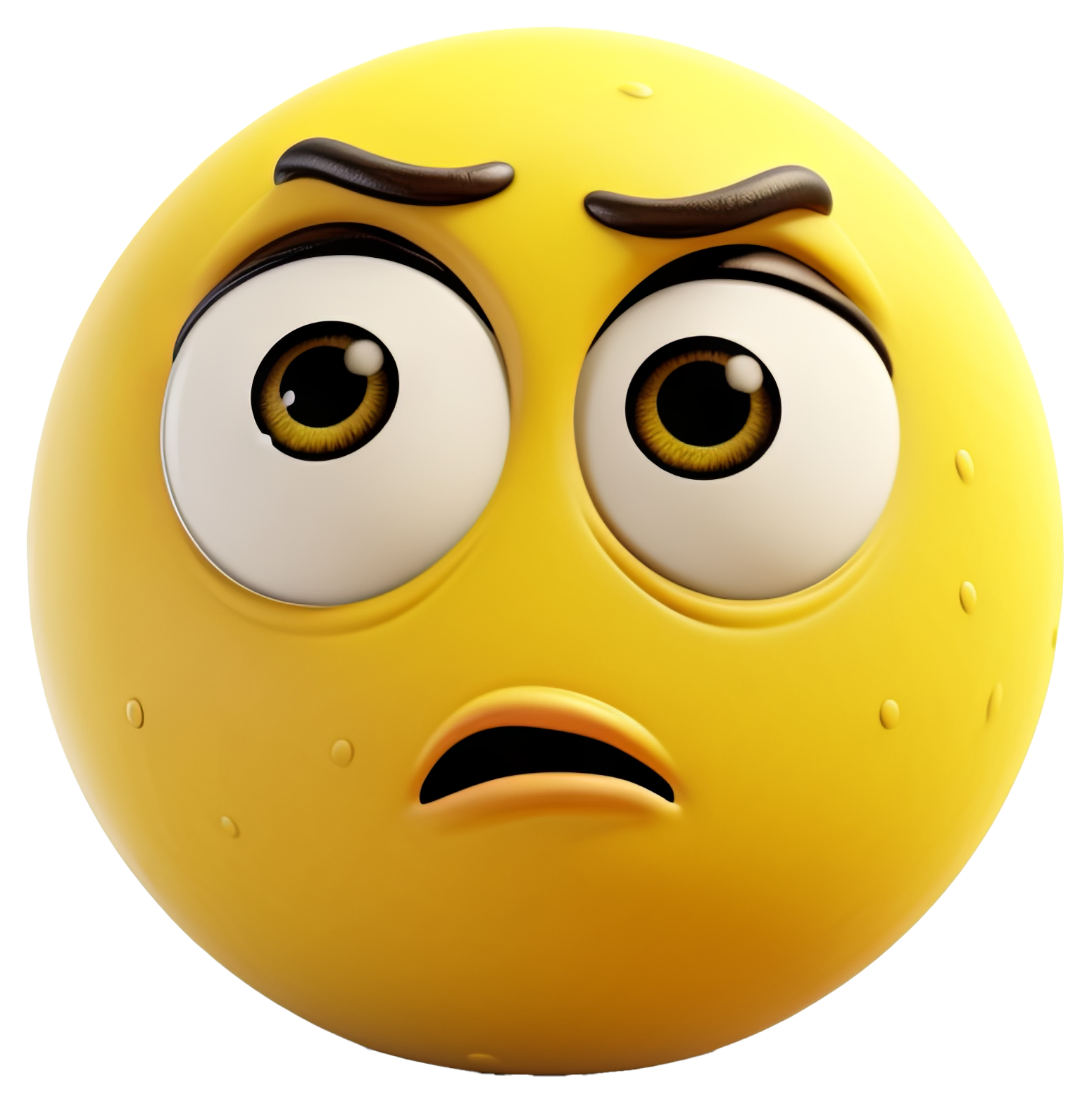 Preview for Concerned-yellow-emoji-face-3d-emoji-sticker-bcfba