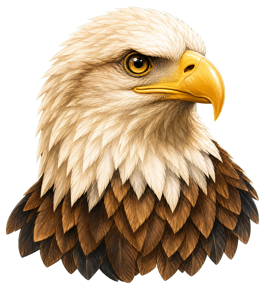 Preview for Eagle Head Three Quarter Sticker